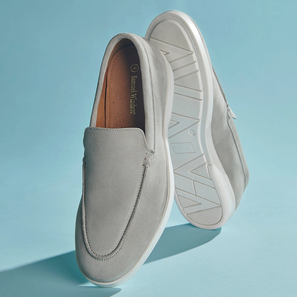 Suede Loafer - Pumice Street Scene Step Free