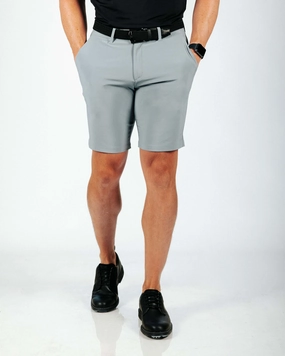 suede look All Weather Fit Men's Light Gray Golf Shorts