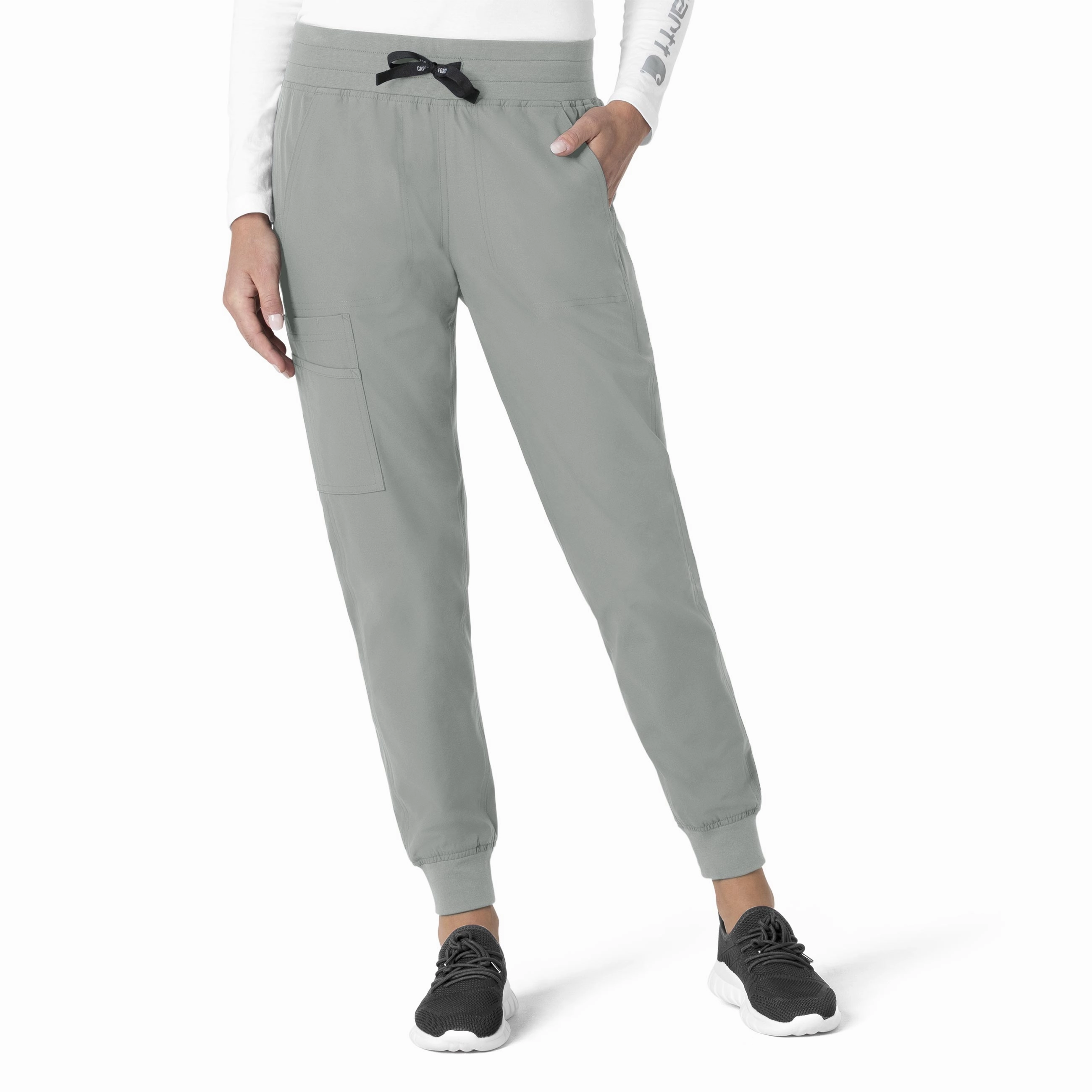Breathable Mesh Panels Carhartt Force Essentials Women's Jogger Scrub Pant - Grey
