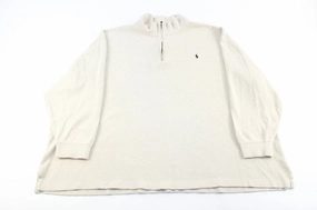 Polo by Ralph Lauren Embroidered Logo Beige Sweater Travel Sporty Trendy Design