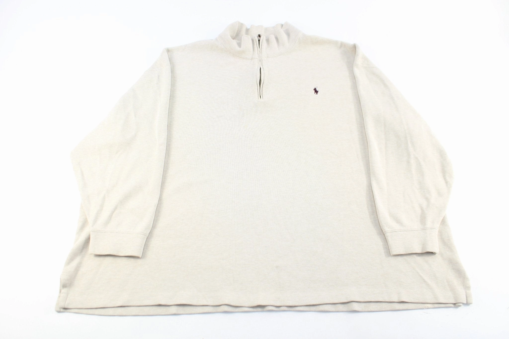 Polo by Ralph Lauren Embroidered Logo Beige Sweater Travel Sporty Trendy Design