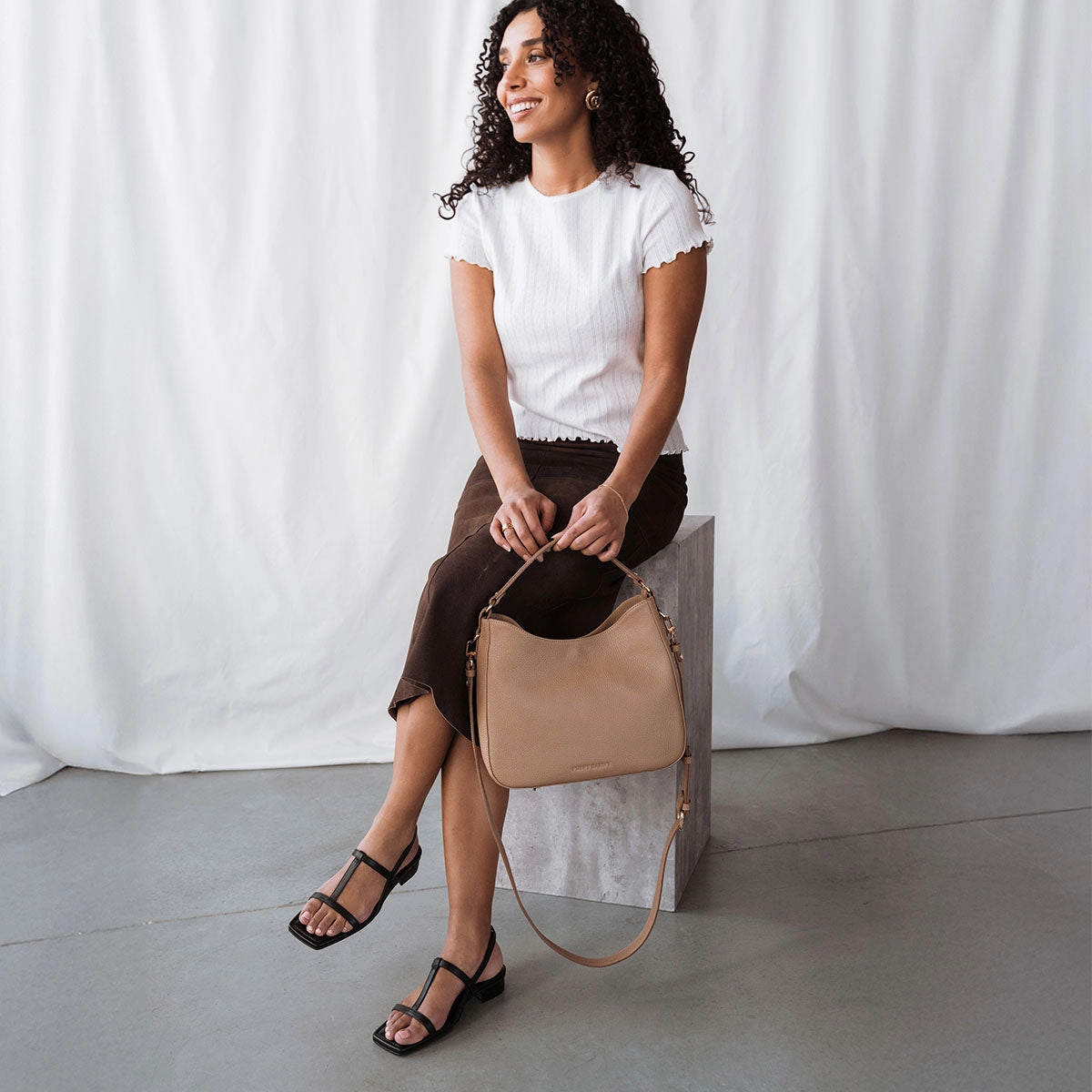 The Barely There Sandal Black Simple Footwear Coastal Trip