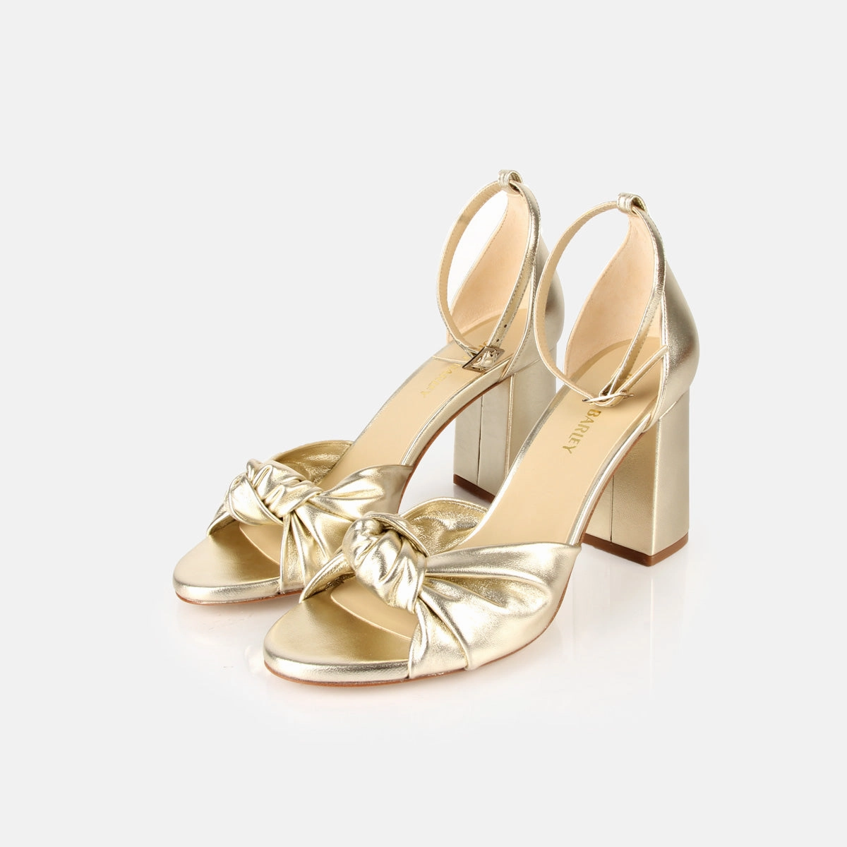 The Esther Heeled Sandal Champagne Heat Proof Light Trail