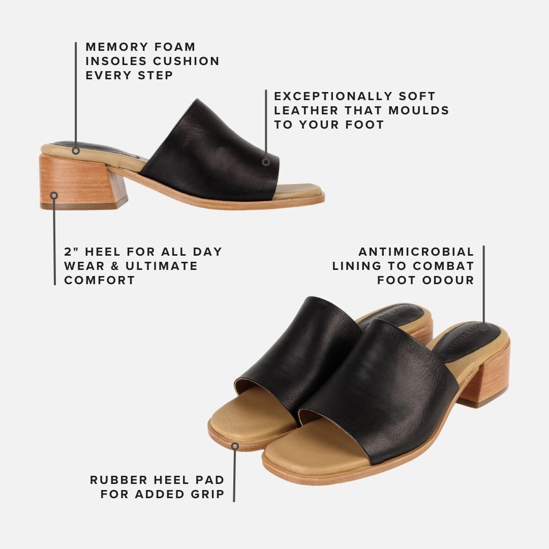 The Spritz Heeled Sandal Black Elegant Summer Footwear