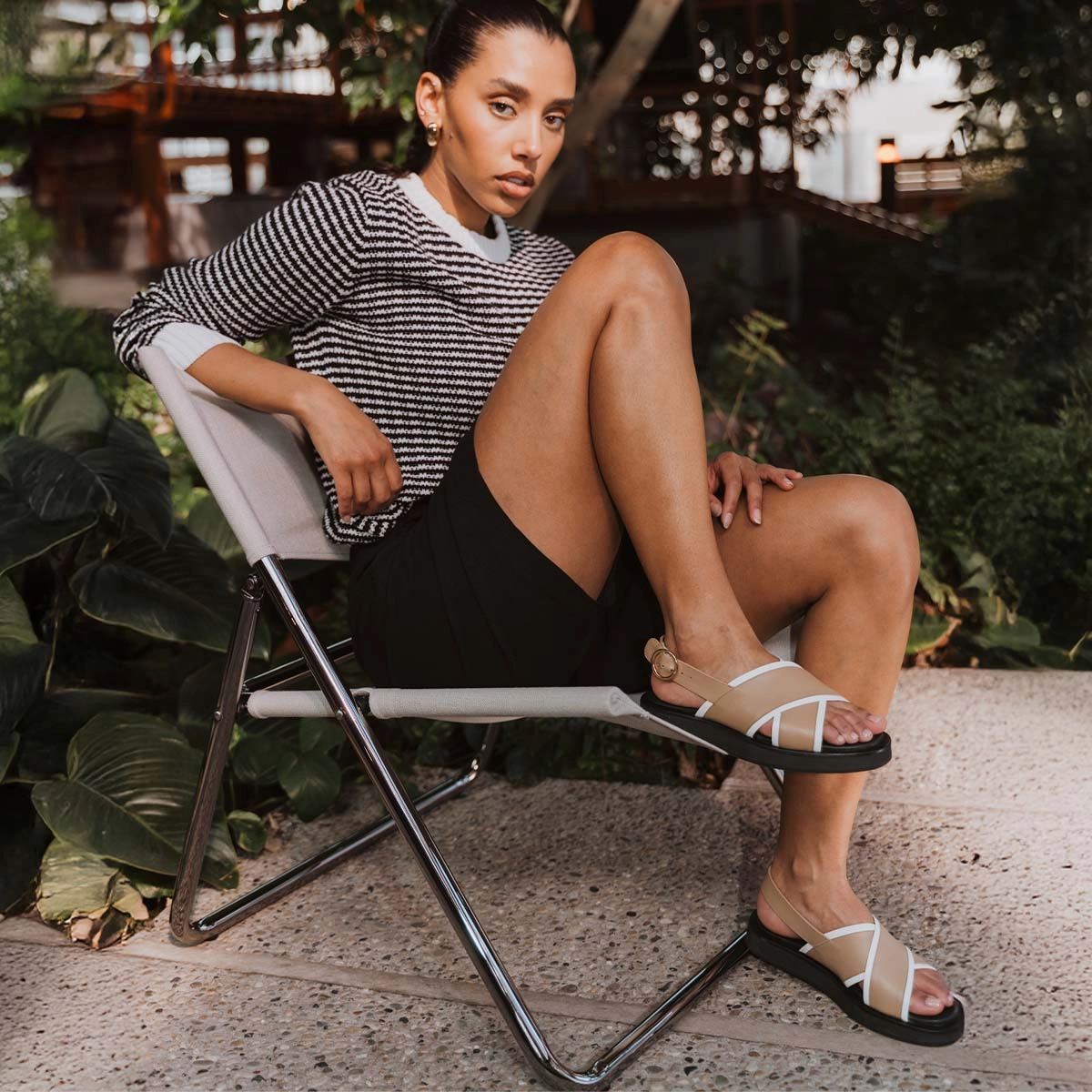 The Sunday Sandal Latte & Panna Cotta Water-resistant Functional Design