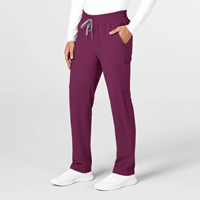UltraSoftLining Supportive Fit RENEW Mens Straight Slim Scrub Pant - Wine