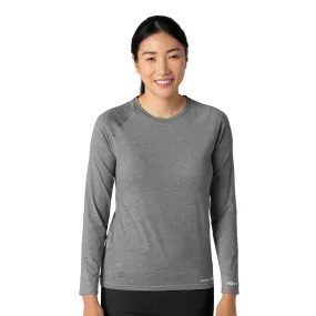 Carhartt Force Sub-Scrubs Women's Performance Long Sleeve Tee - Grey Heather Eco Friendly Material