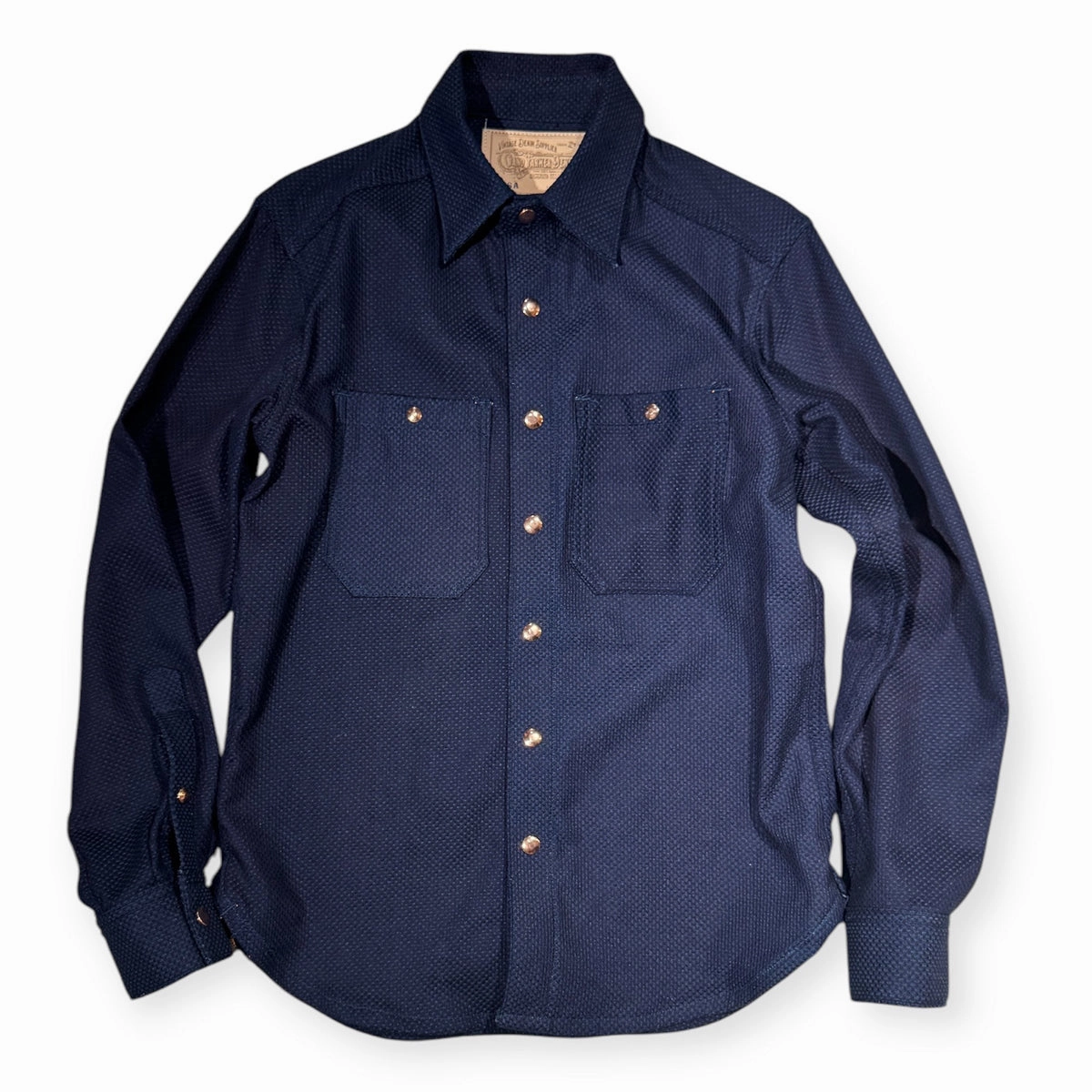 #SA 14oz Japanese Sashiko-Indigo Work Shirt quick dry