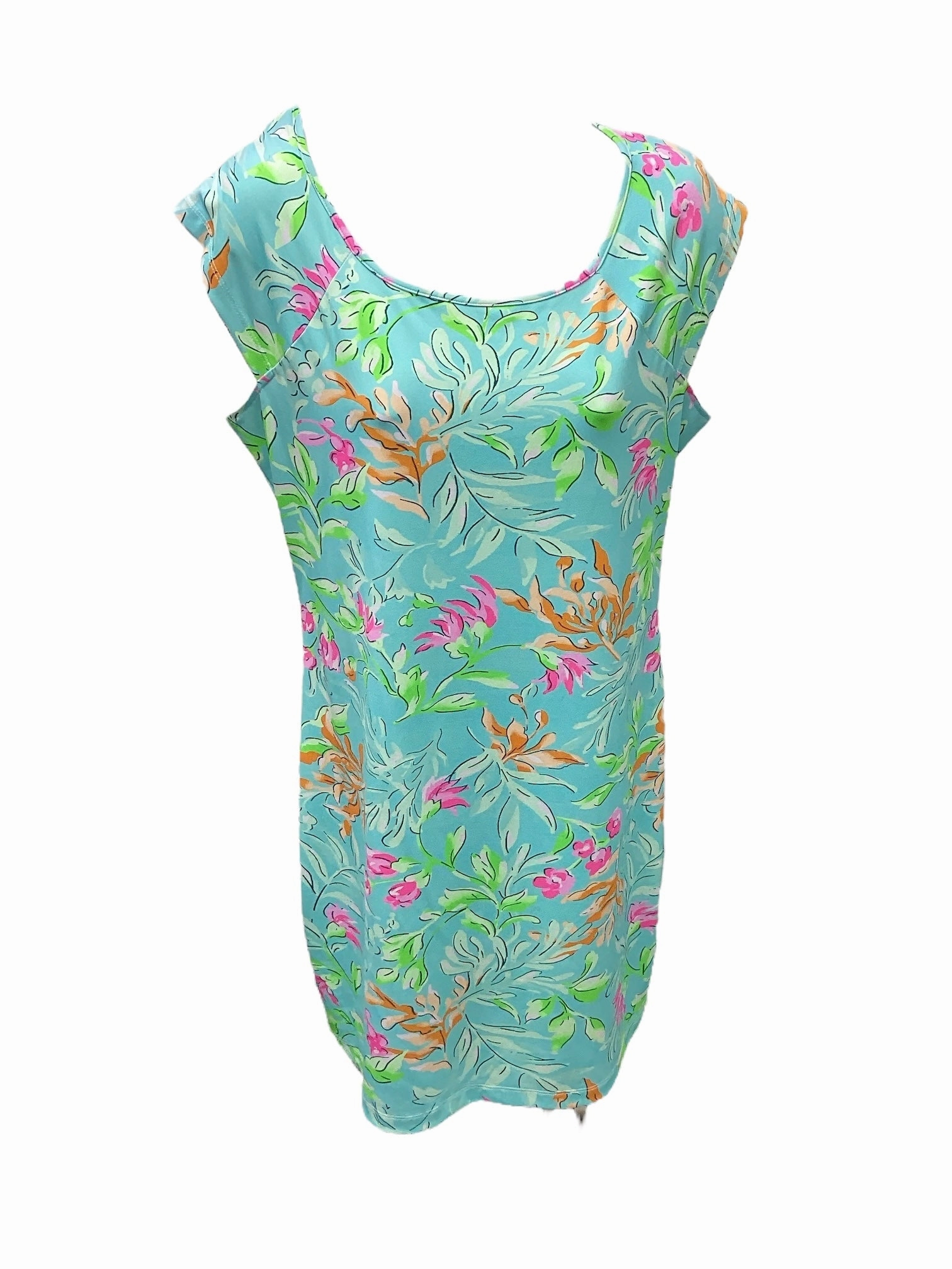Jean-Pierre Klifa Seafoam Dress M Floral design Zip Closure