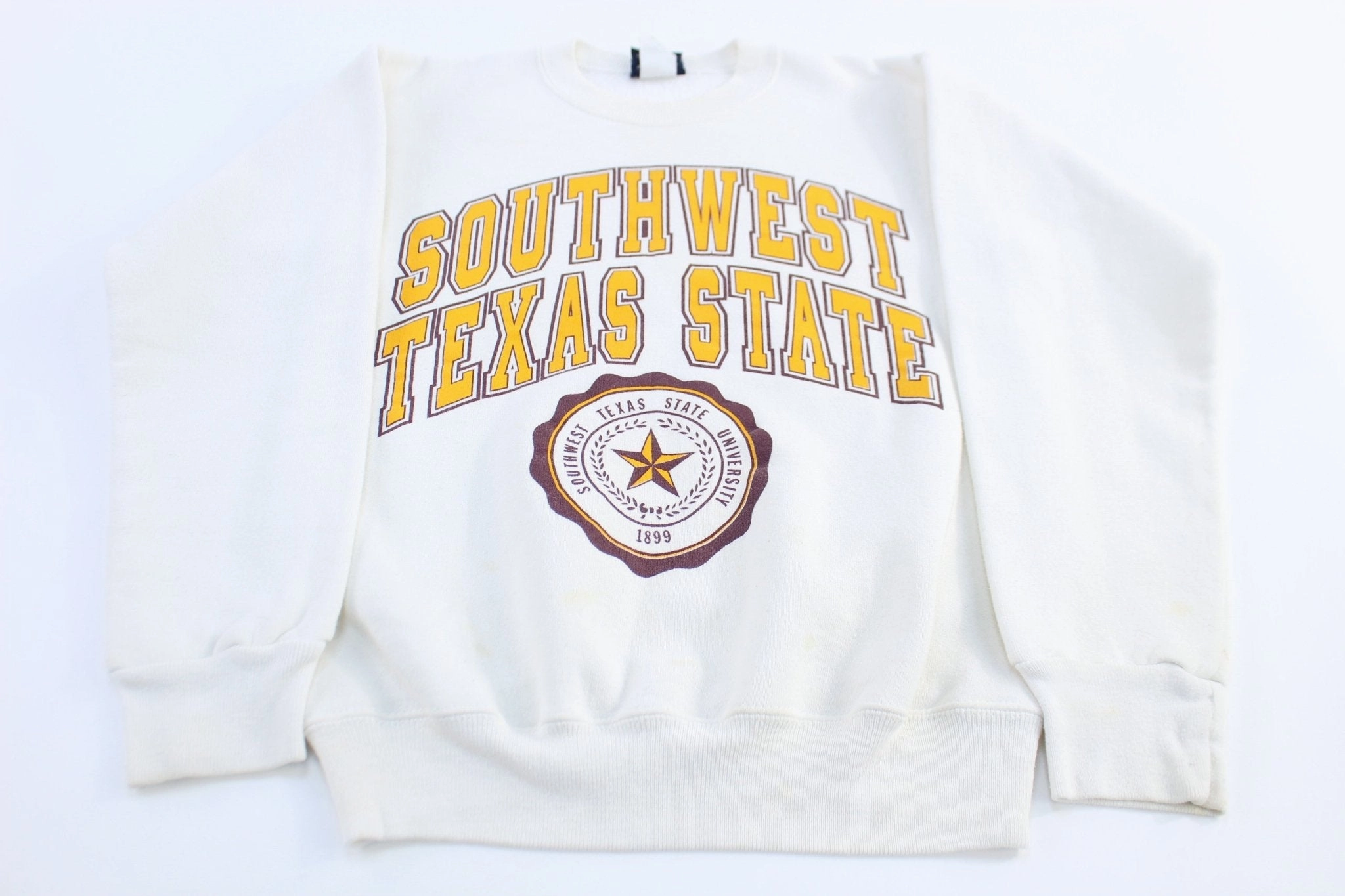 90's Southwest Texas State University Sweatshirt Street Cool Seasonal Fashion