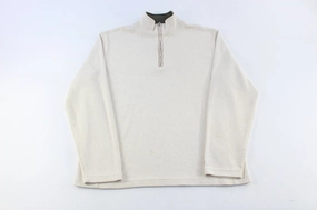 Active Comfort product festival wearability Tommy Hilfiger Cream Quarter Zip Sweater