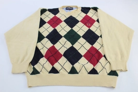 Seasonal Collection product customization options Tommy Hilfiger Embroidered Logo Geometric Golf Sweater