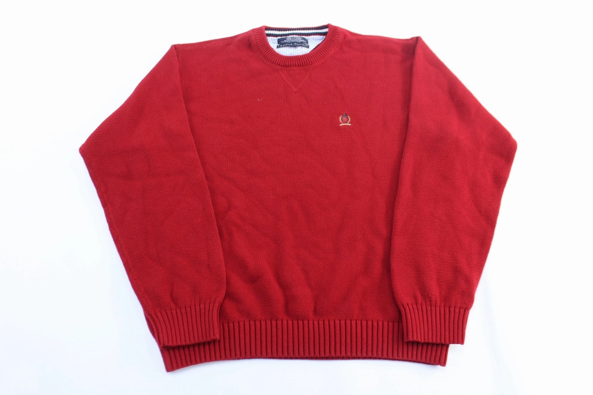 product brooch style Tommy Hilfiger Embroidered Logo Red Pullover Sweater