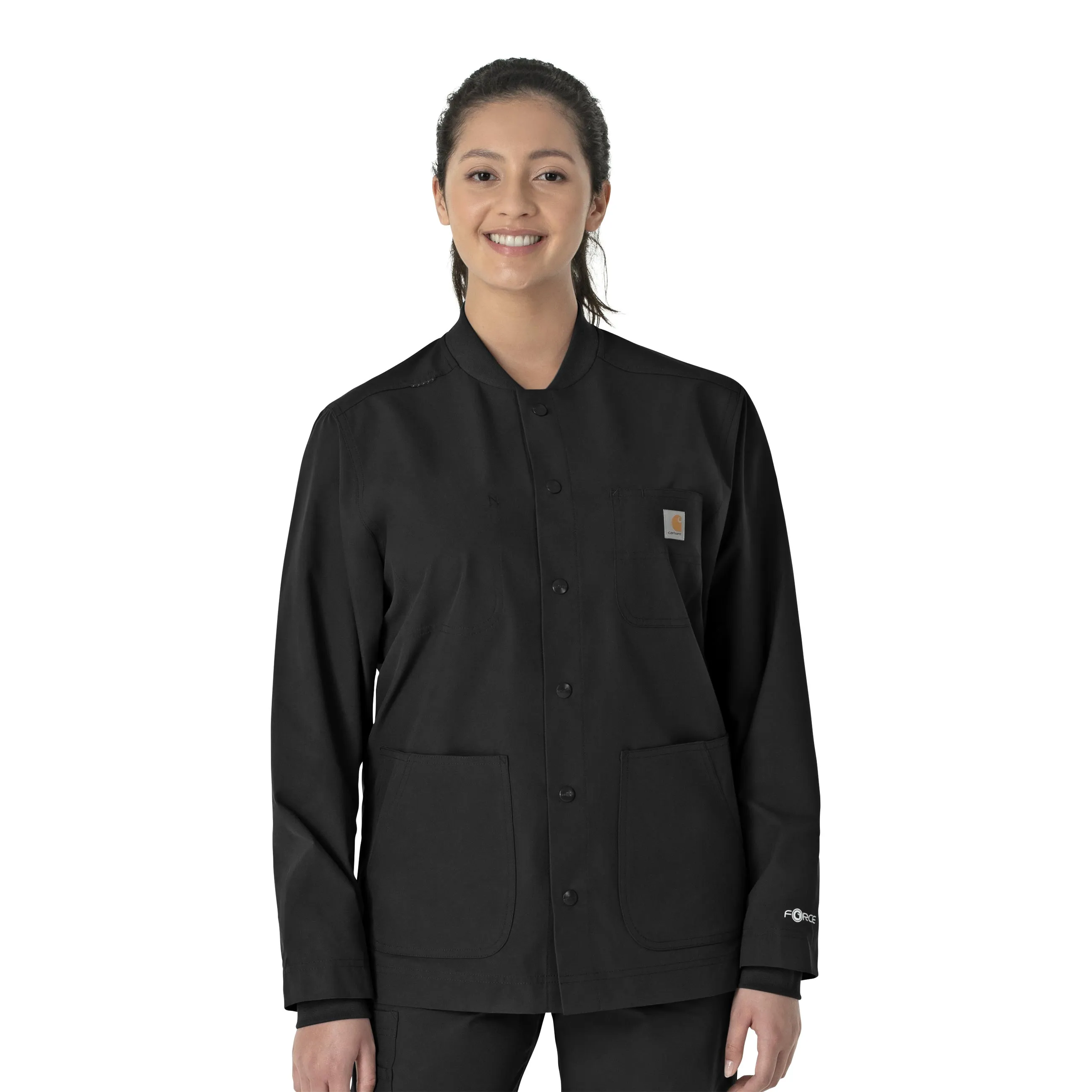 Carhartt Force Essentials Unisex Chore Coat - Black AntiPillingTreatment Durable Stitching