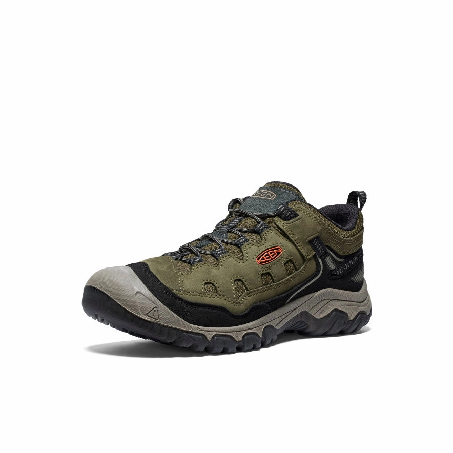 Men's Targhee IV Vented Hiking Shoe  |  Dark Olive/Gold Flame Reinforced toe Low Top