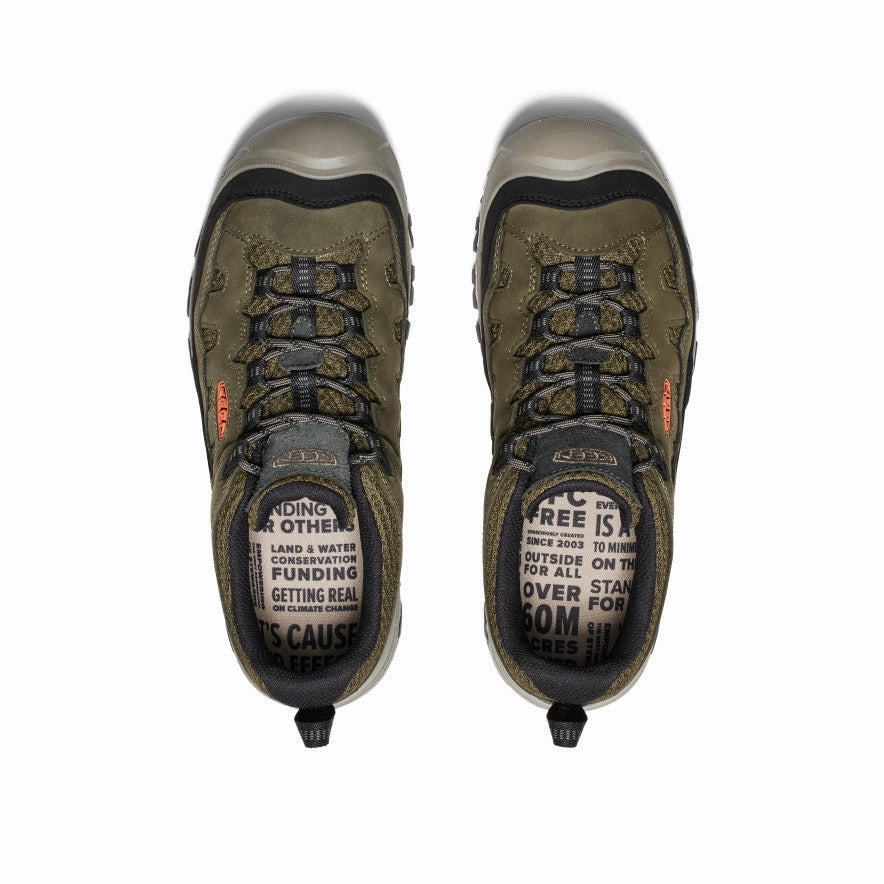 Sturdy Men's Targhee IV Vented Hiking Shoe  |  Dark Olive/Gold Flame