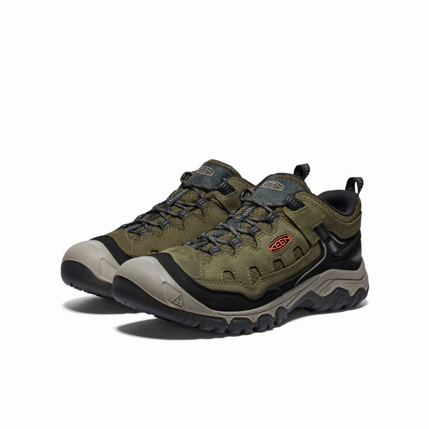 Arch support Men's Targhee IV Vented Hiking Shoe  |  Dark Olive/Gold Flame