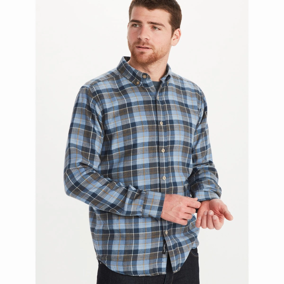 Casual Fit Lightweight Layer Men's Harkins Lightweight Flannel Long-Sleeve Shirt