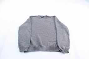 Bright Colors product thermal lining insulation Polo by Ralph Lauren Embroidered Logo Grey Sweater