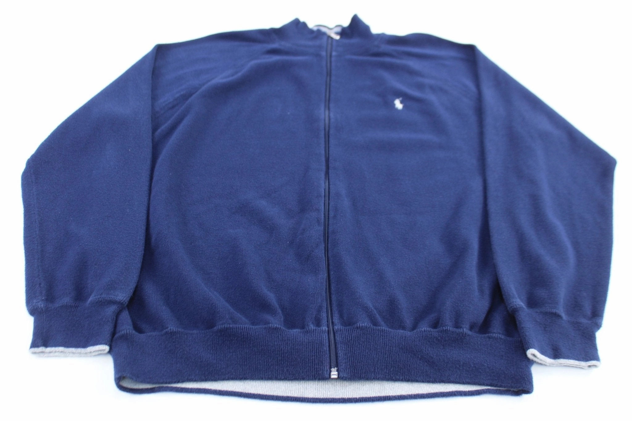 product swimming suitable buoyancy Soft Feel Polo Ralph Lauren Embroidered Logo Blue Full Zip Sweater