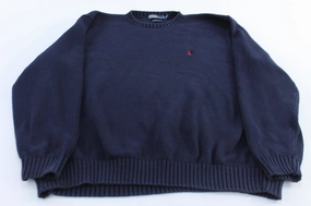 Polo by Ralph Lauren Embroidered Logo Navy Blue Sweater product eco friendly conscience