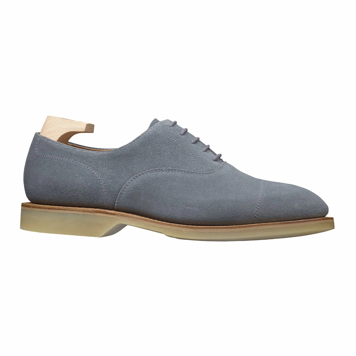 Tresco Pastel Blue Suede Comfort Fit Event Look Italian Leather Oxfords