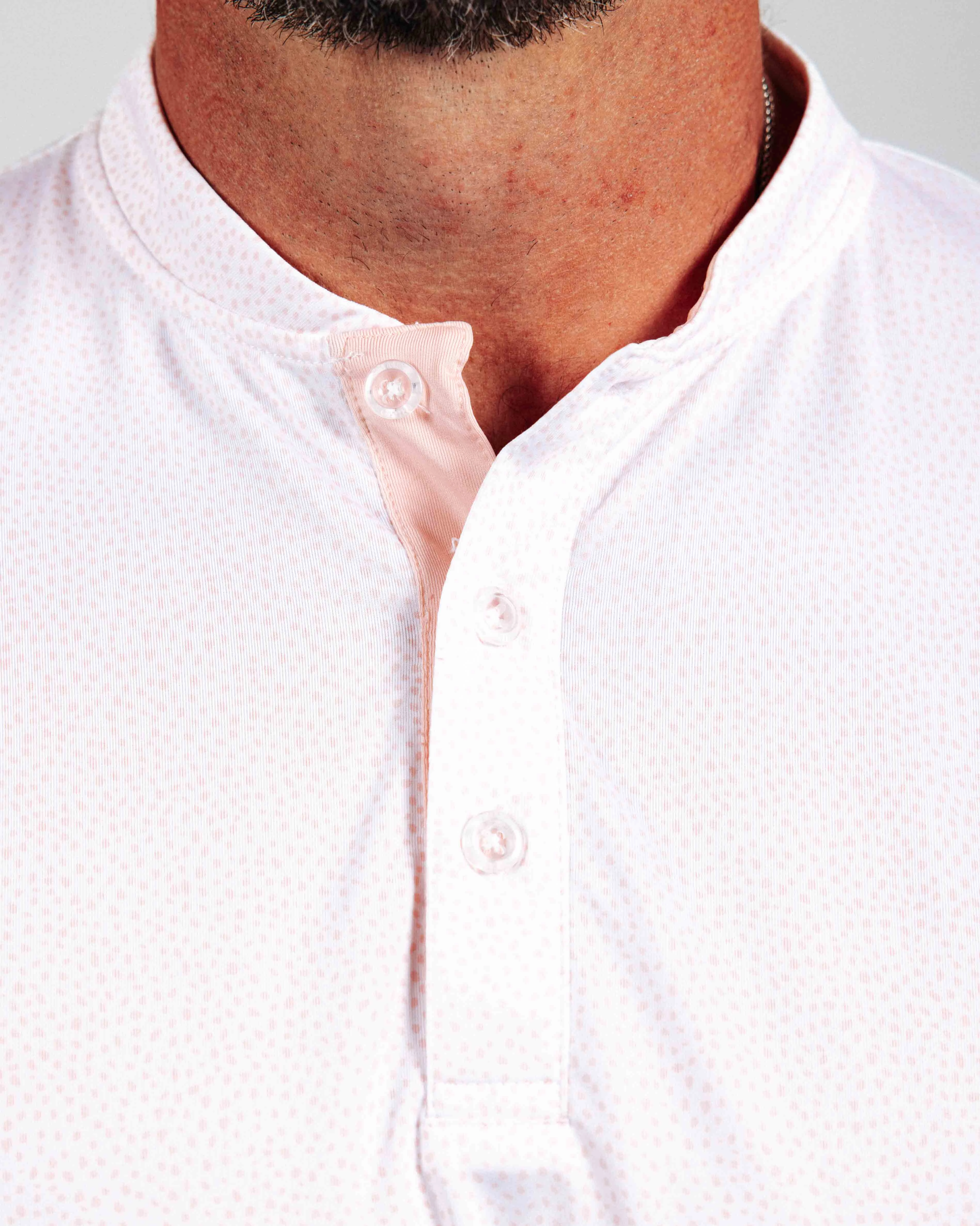 Luxe Comfort Golf Style Pink Pebble Blade Polo