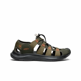Minimalist Quick Travel Men's Seanik H2 Sandal  |  Forest Night/Dark Olive