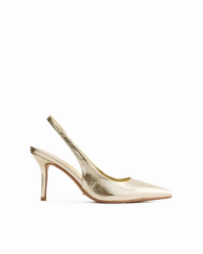 BLONDIE - GOLD METALLIC Lightweight Feel Satin Pumps