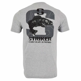 Walleye Tee - Heather Gray Durable Ribbed Hem Simple Comfort Wear