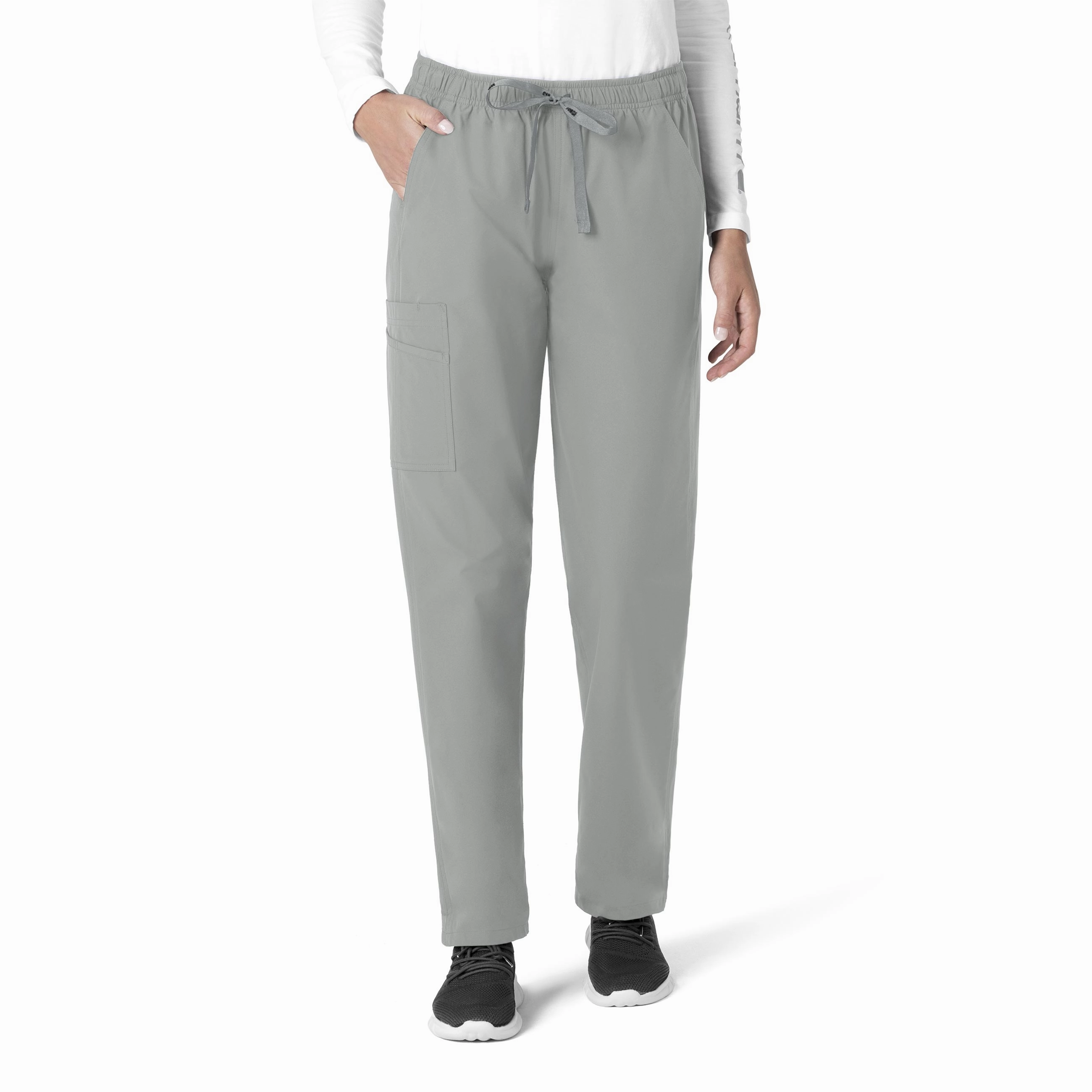 Carhartt Force Essentials Unisex Elastic Waist Cargo Scrub Pant - Grey Full Flex