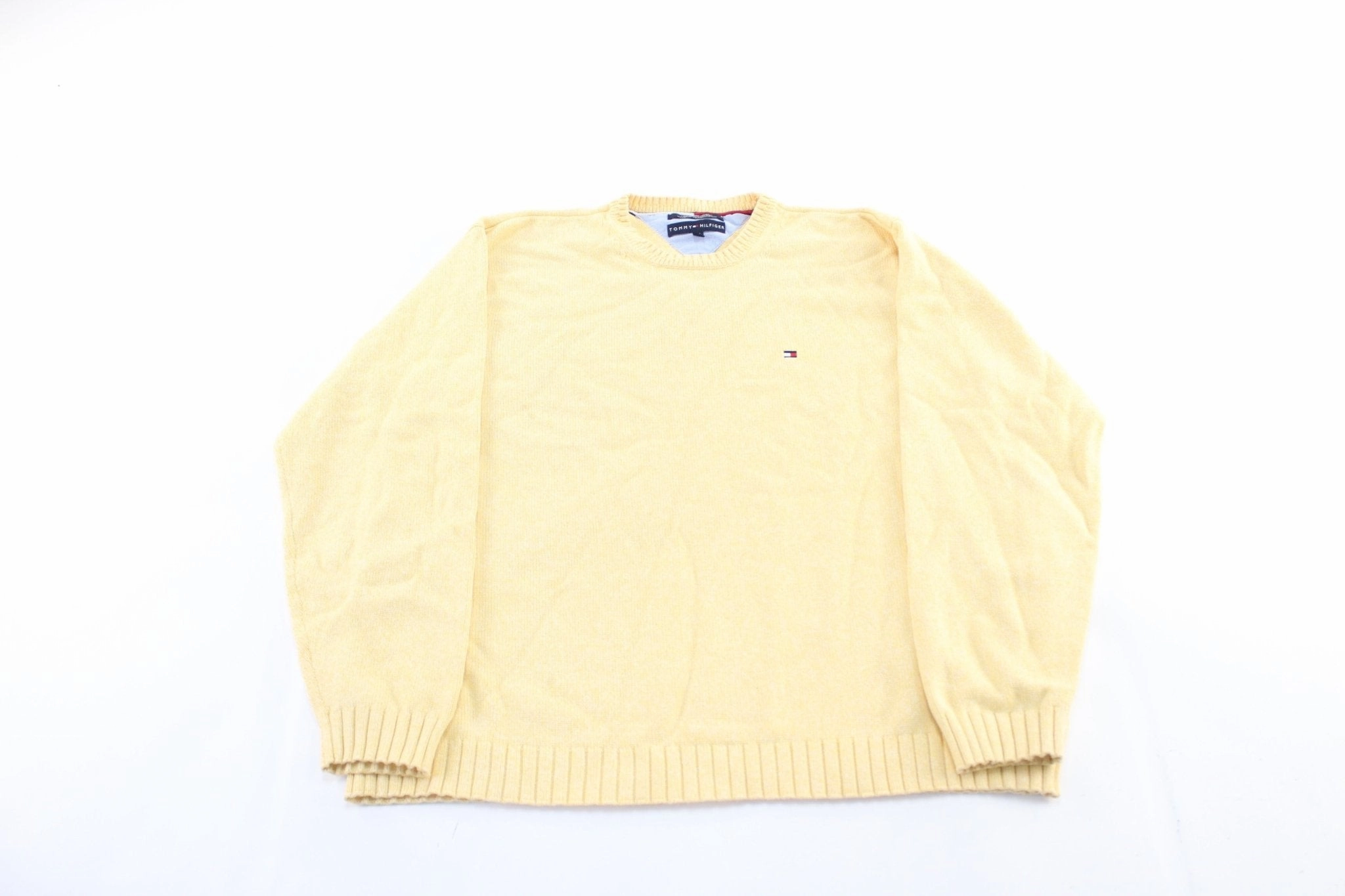 product concert wear energy Tommy Hilfiger Embroidered Logo Yellow Sweater