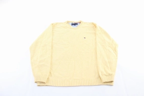 product concert wear energy Tommy Hilfiger Embroidered Logo Yellow Sweater