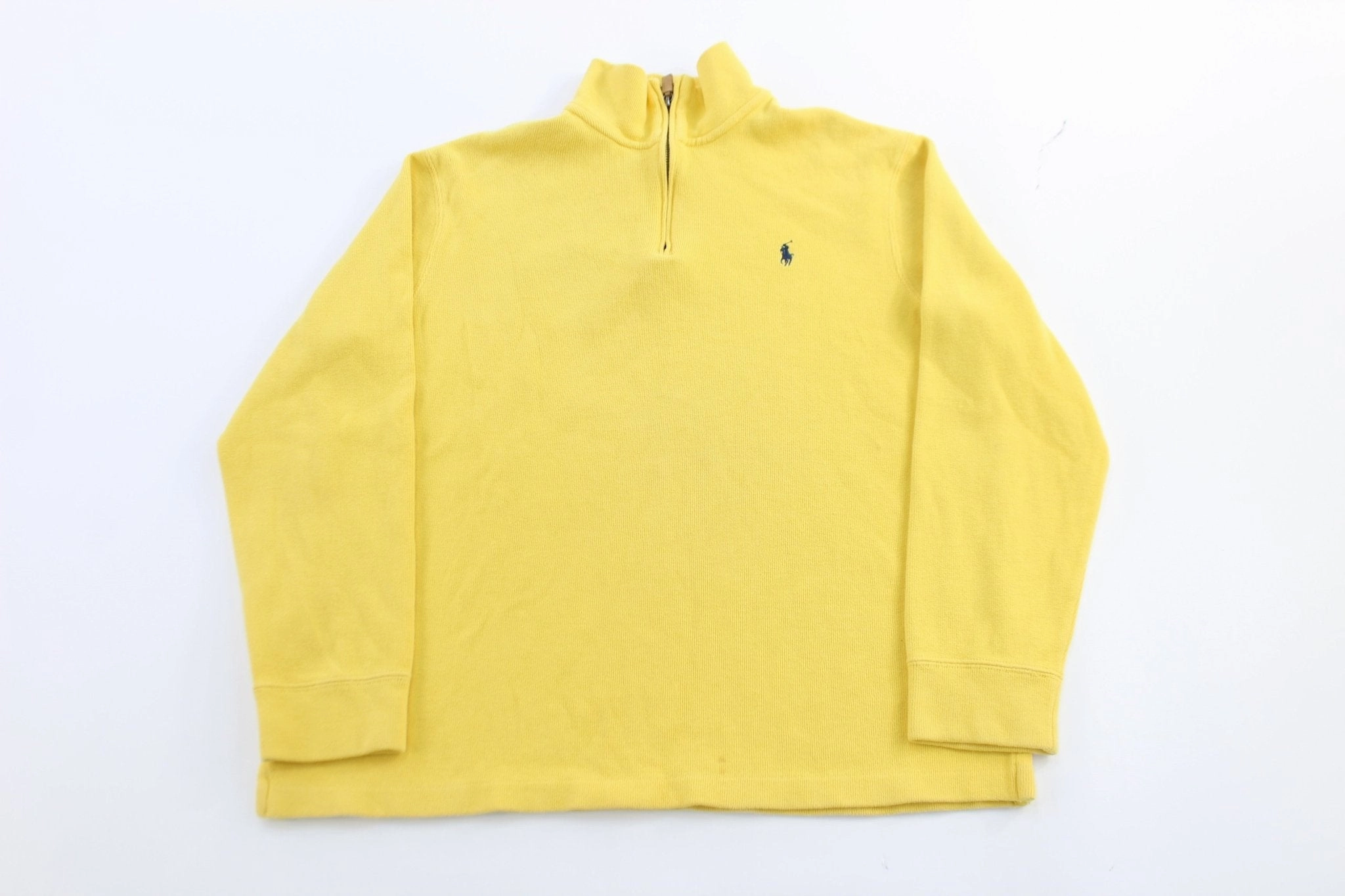 Polo by Ralph Lauren Embroidered Logo Yellow Pullover Sweater Active Design Relaxed Vibes