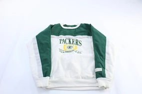 anti shrinking sporty wear 90's Green Bay Packers Embroidered Logo 7 Sweatshirt