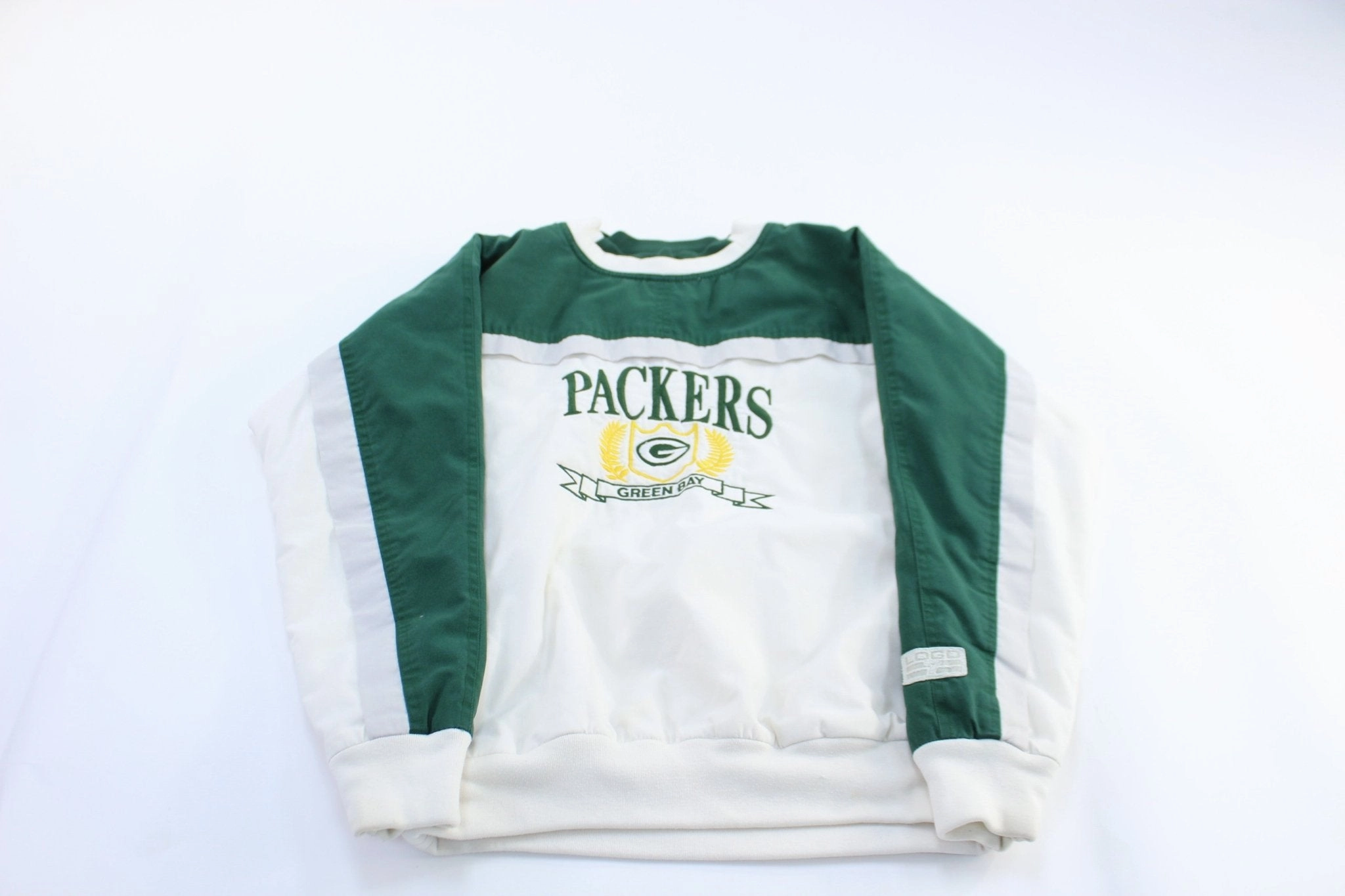 anti shrinking sporty wear 90's Green Bay Packers Embroidered Logo 7 Sweatshirt