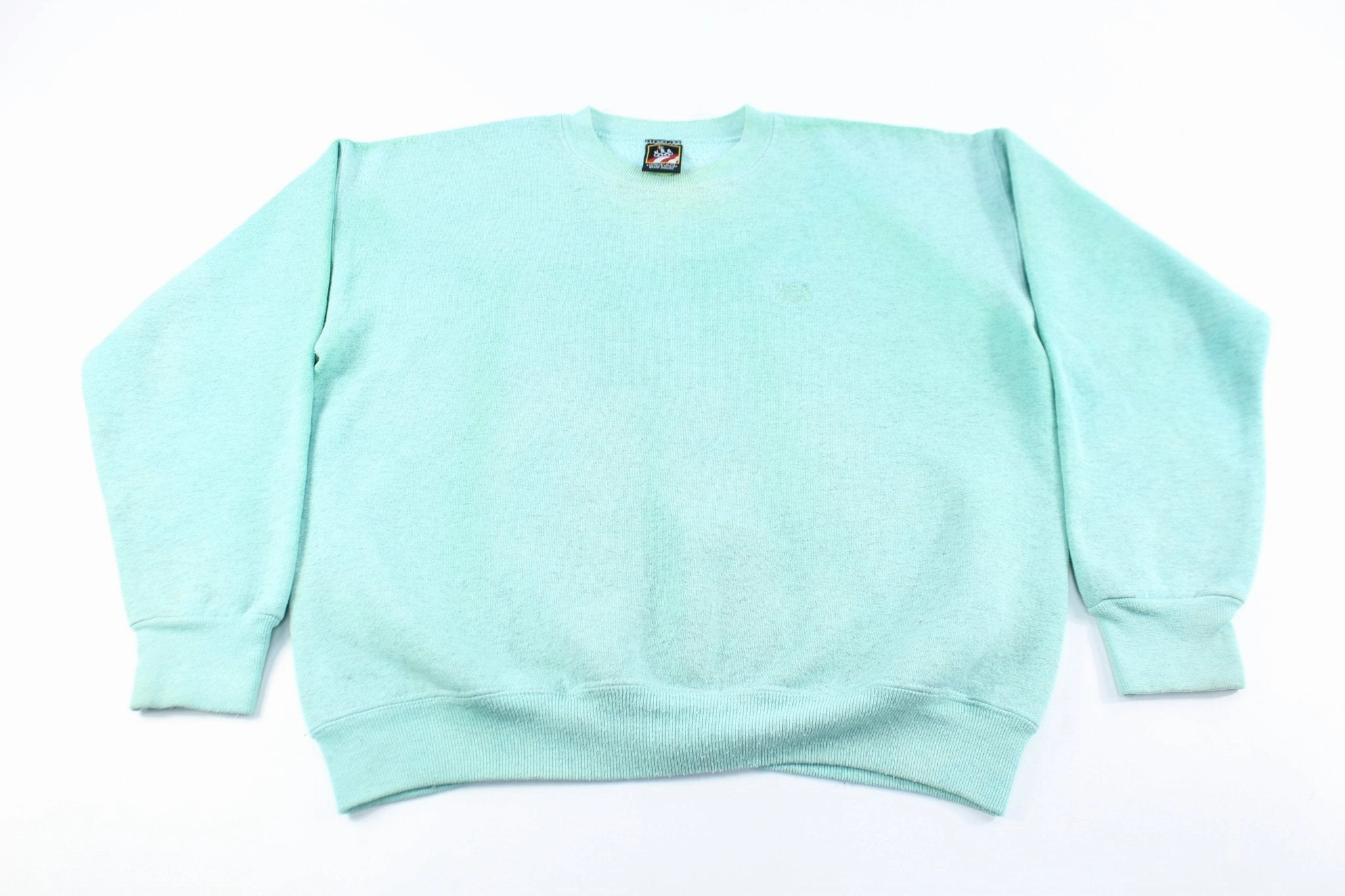 sunny day wear Bold Print USA Olympics Embroidered Logo Seafoam Sweatshirt