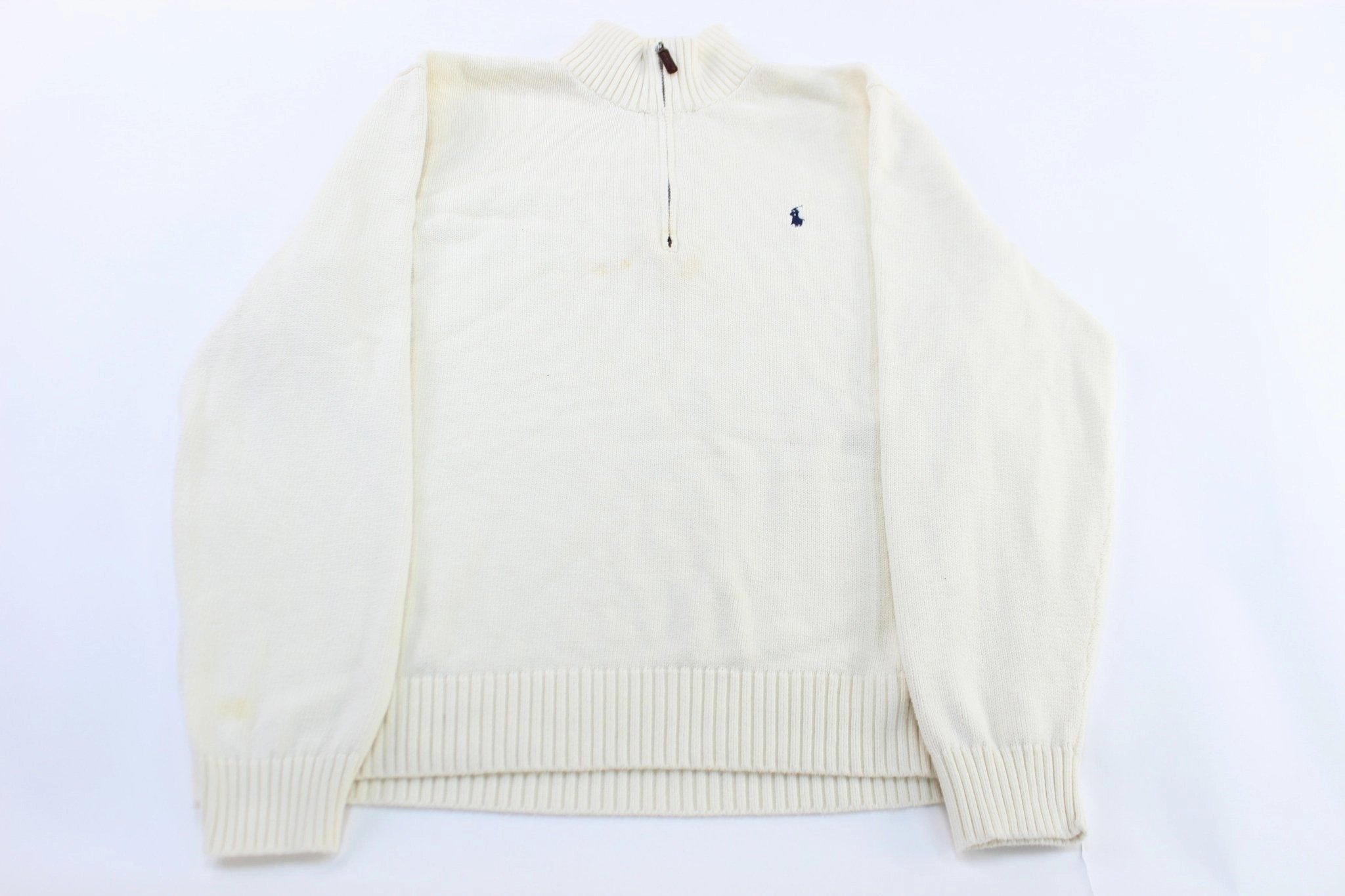 Stylish Hoodie Polo by Ralph Lauren Embroidered Logo White Zip Up Sweater