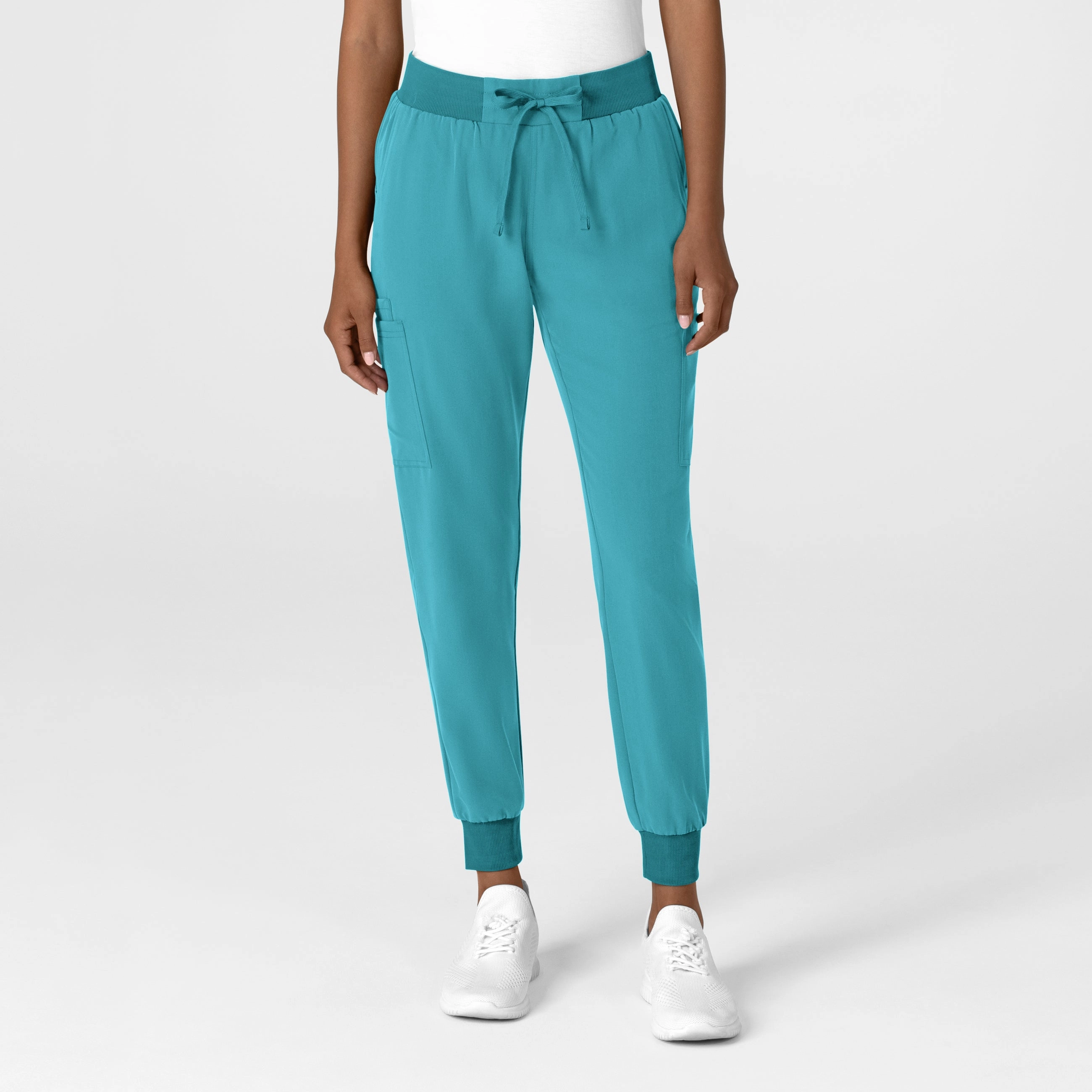 Nova Women's Jogger Utility Scrub Pant - Teal Blue Flexible Motion