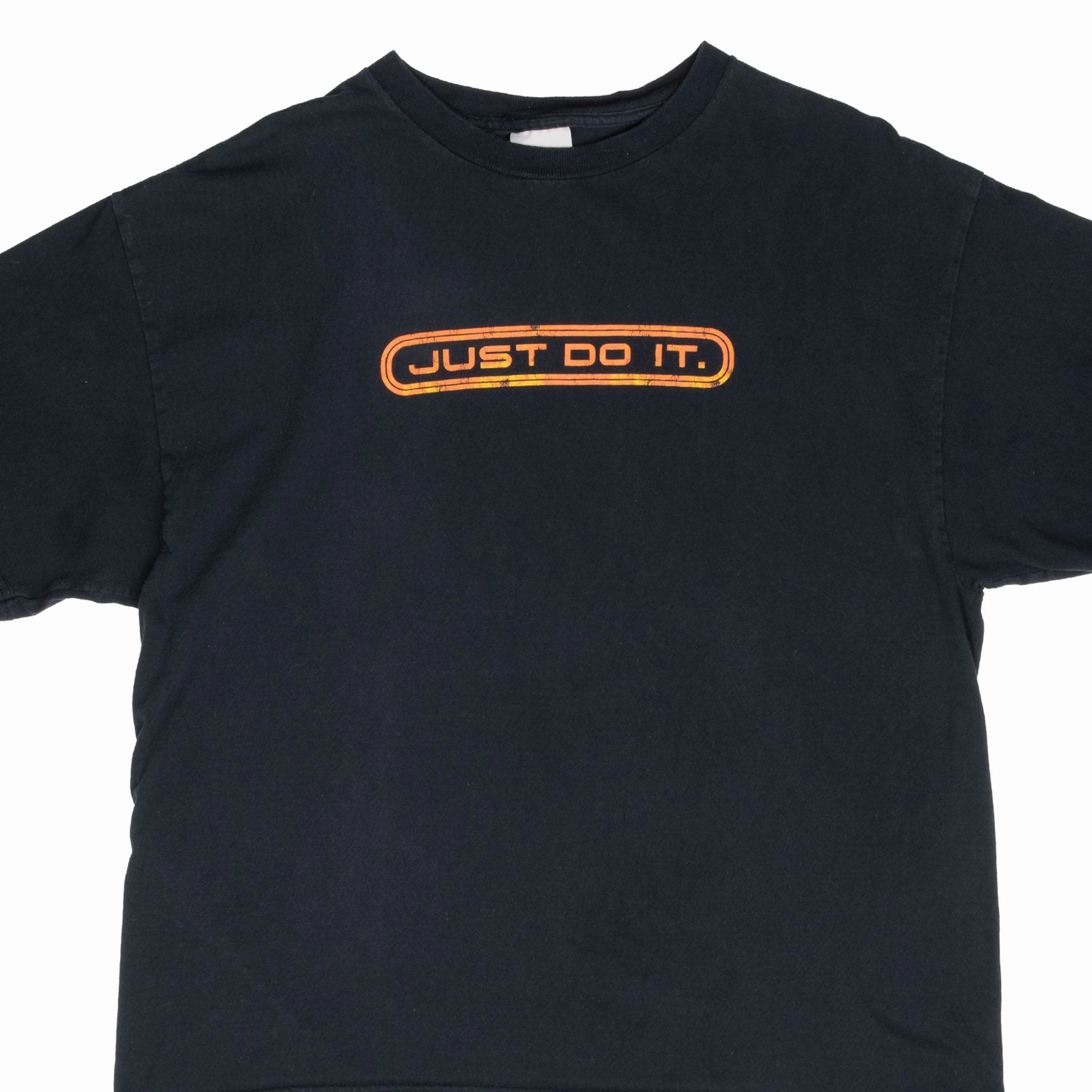 VINTAGE NIKE JUST DO IT BLACK TEE SHIRT 2000S XL Soft Touch