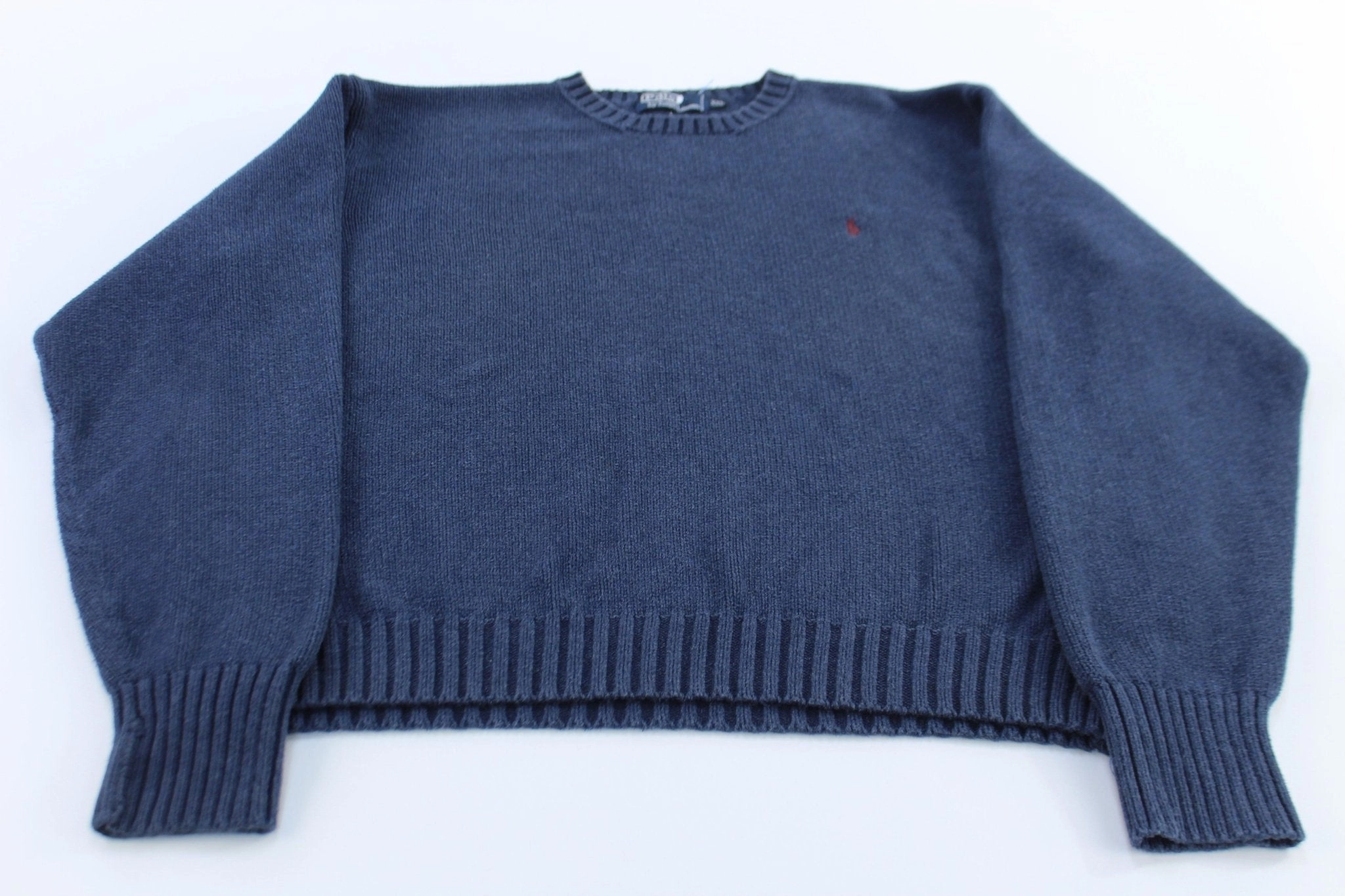 product scarf warmth Polo by Ralph Lauren Embroidered Logo Blue Sweater