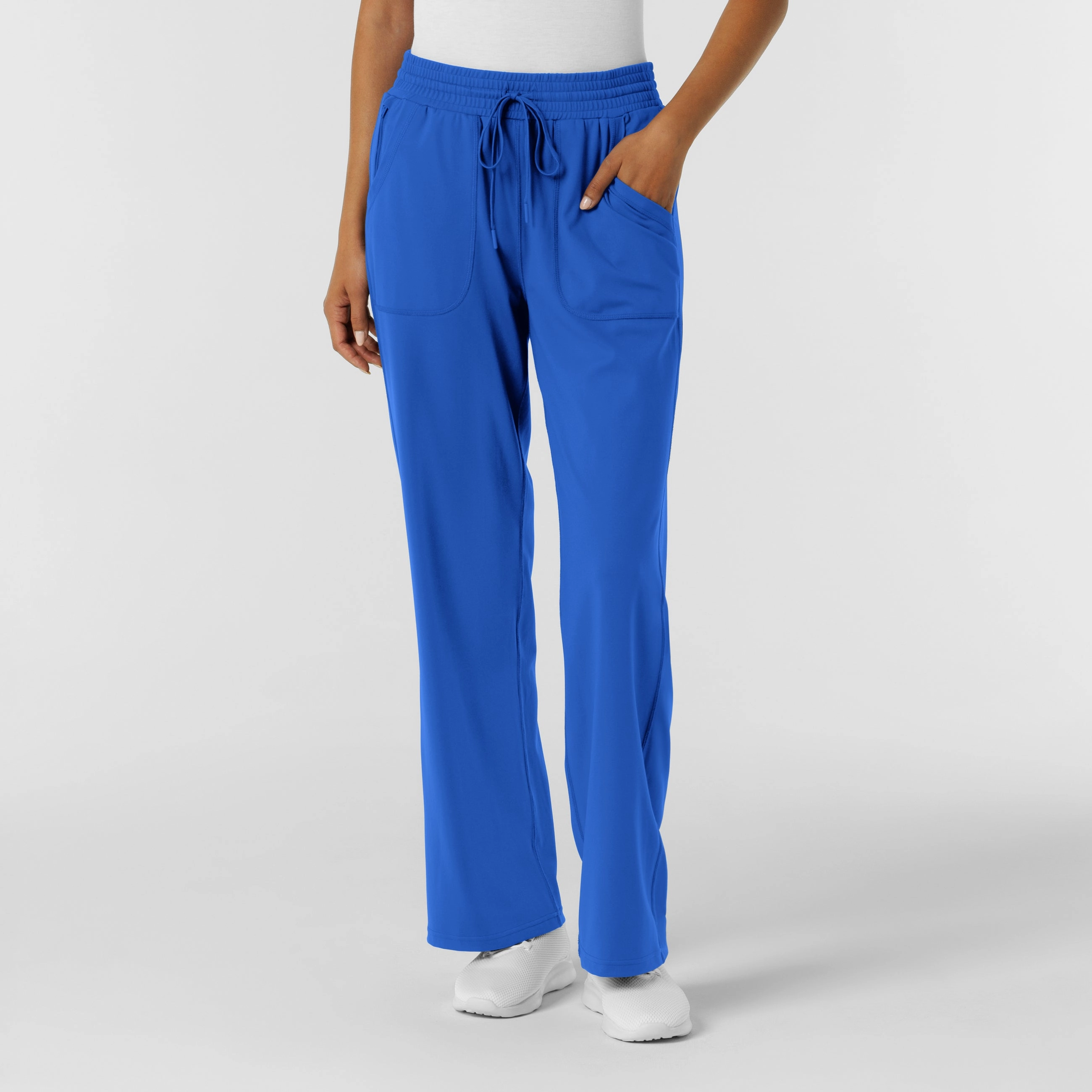 Minimal Vibe Adjustable Fit RENEW Knit Women's Wide Leg Scrub Pant - Royal