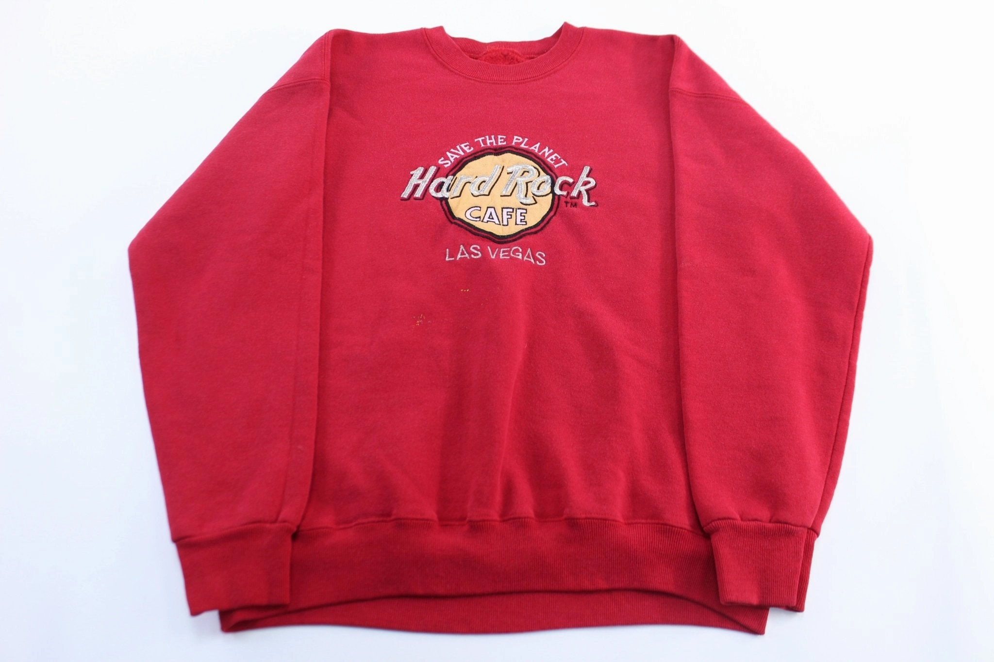 Vintage Hard Rock Cafe Embroidered Las Vegas Sweatshirt Easy iron