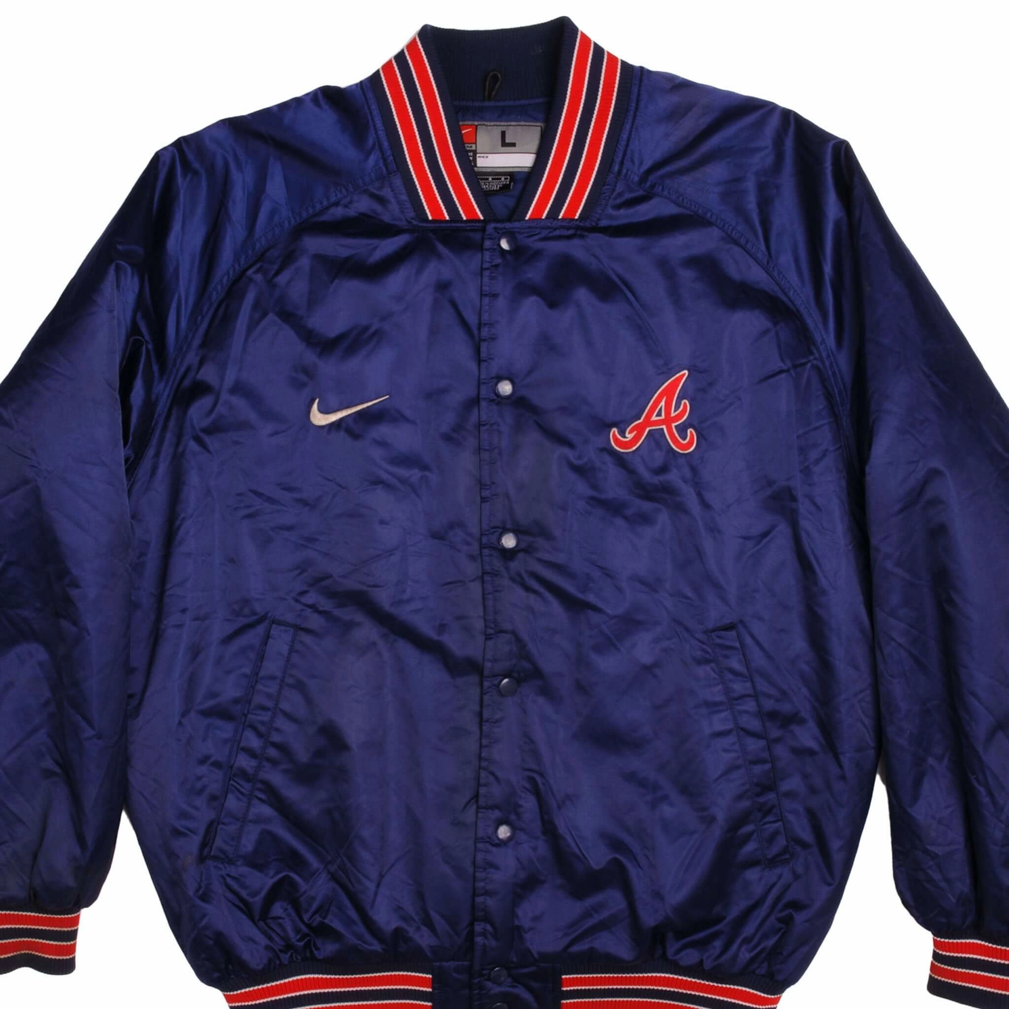 Odor Resistant Finish VINTAGE MLB NIKE ATLANTA BRAVES JACKET WINDBREAKER SIZE LARGE