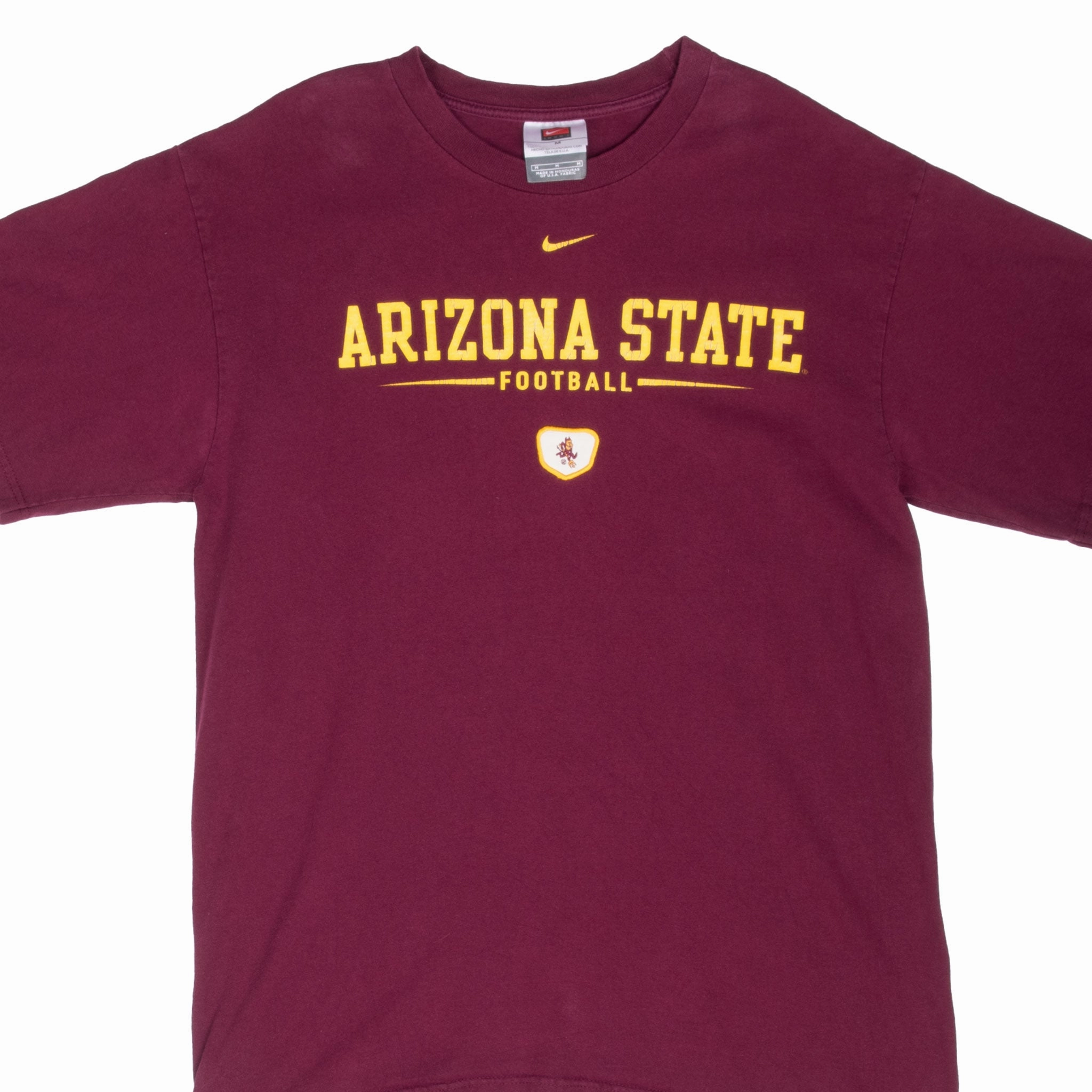 VINTAGE NCAA NIKE ARIZONA STATE FOOTBALL 2000S TEE SHIRT MEDIUM Reversible Design Concept Cozy and Fashionable