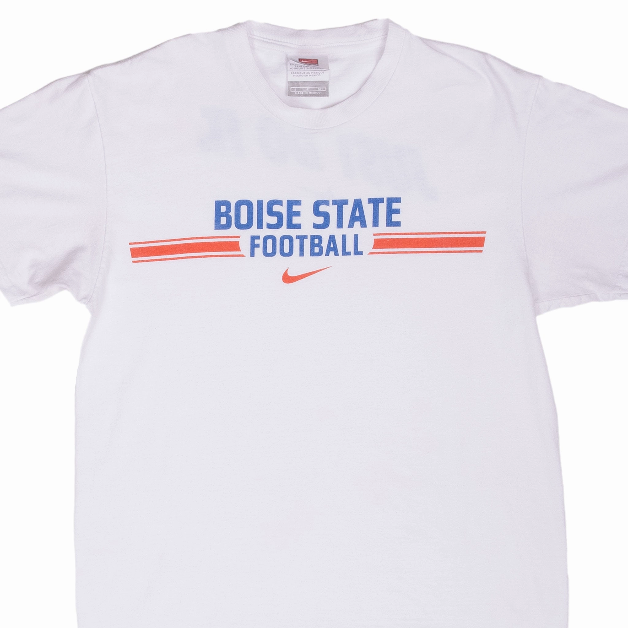 VINTAGE NCAA NIKE BOISE STATE FOOTBALL SWOOSH 2000S TEE SHIRT SMALL Street Style UV Protective Coating