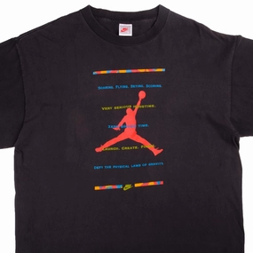 VINTAGE NIKE AIR JORDAN TEE SHIRT 1987-1992 SIZE XL MADE IN USA Comfortable Weave Hypoallergenic Fibers