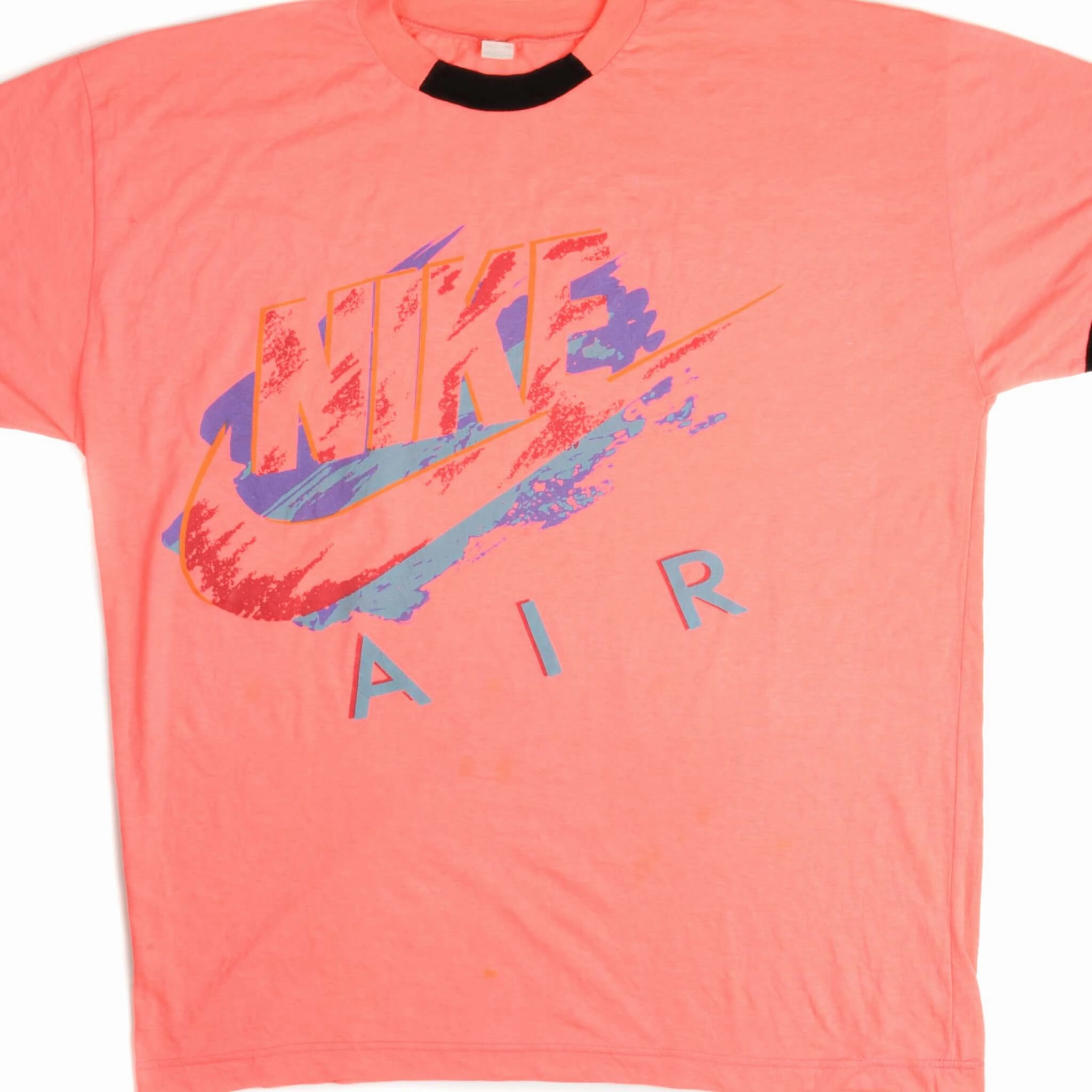 VINTAGE NIKE AIR TEE SHIRT EURO MADE SIZE XL 1980s Tubular Knit Structure