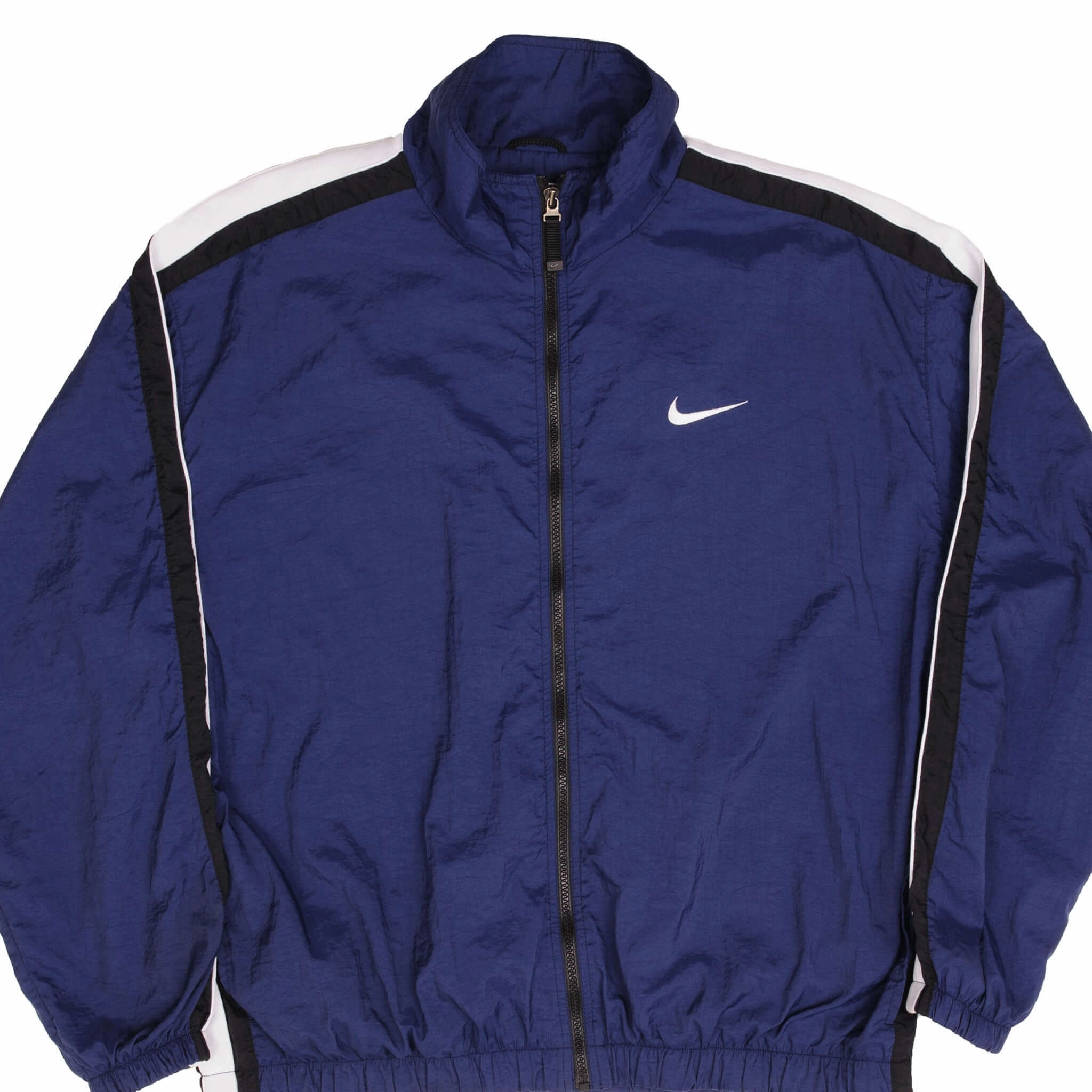 WindproofConstruction Comfortable fit VINTAGE NIKE BIG SWOOSH BLUE WINDBREAKER JACKET 1990S SIZE XL
