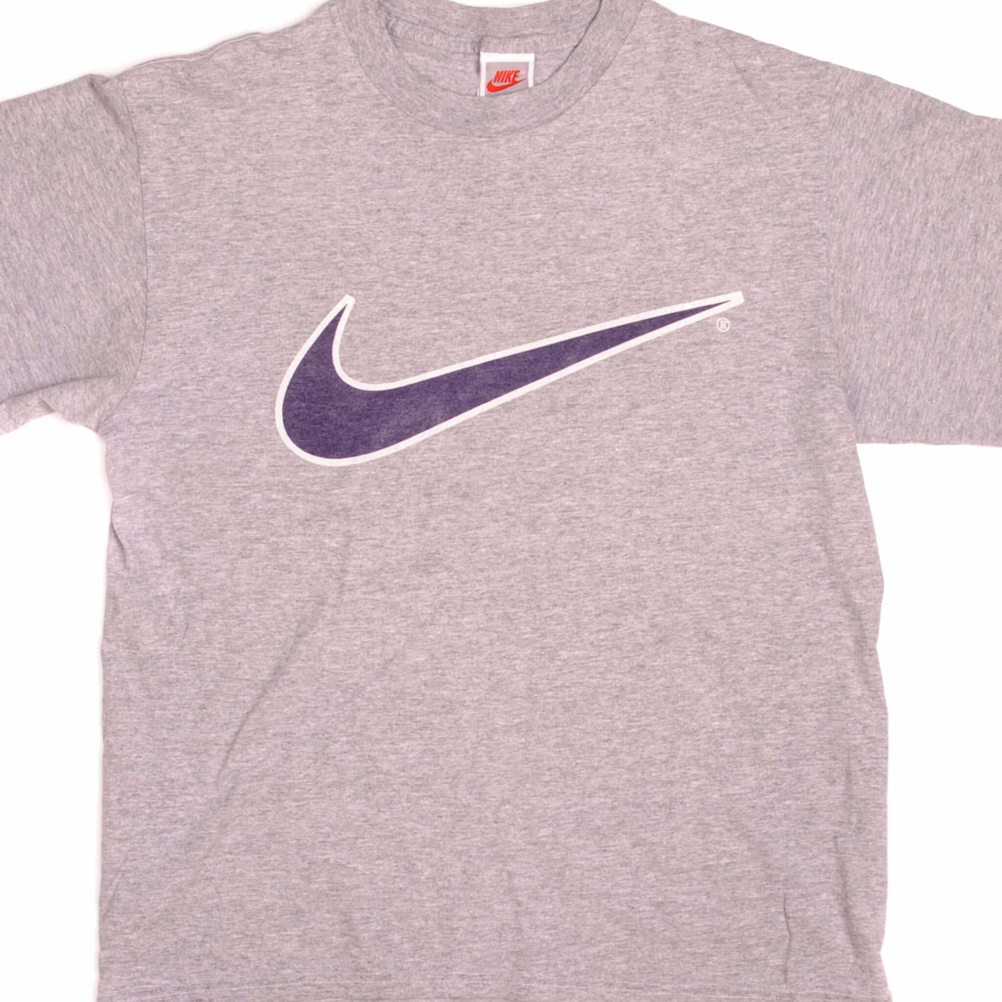 Outdoor Leisure Look VINTAGE NIKE BIG SWOOSH TEE SHIRT 80s 90s SIZE SMALL MADE IN USA